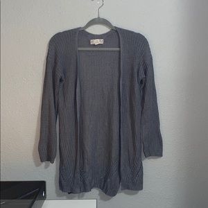 grey cardigan